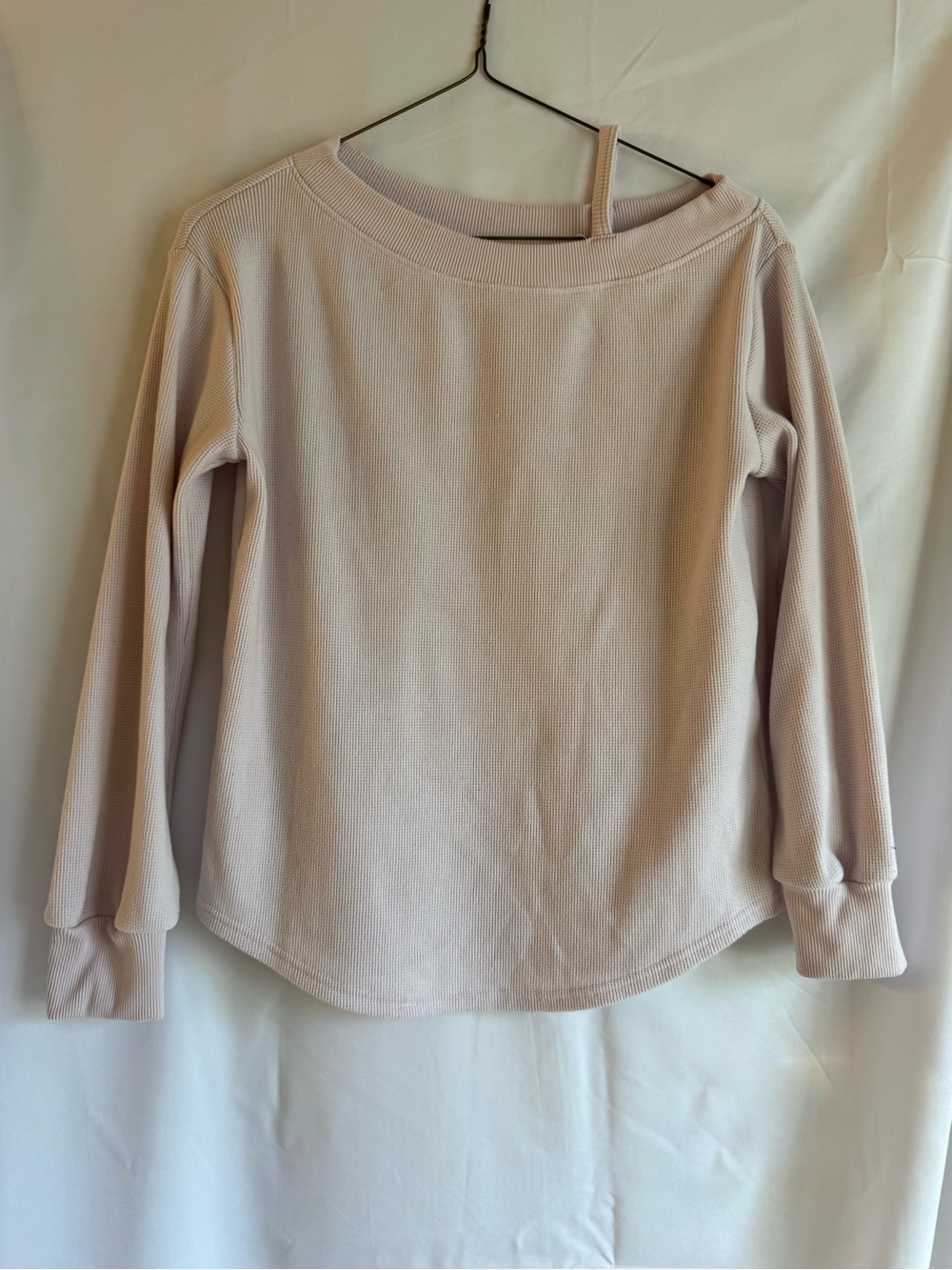 abercrombie kids Light Pink Ribbed Boatneck Pullover